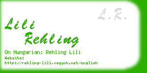 lili rehling business card